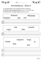Vorschau - Arbeitsblätter - Schreibübung: Sätze bilden aus Wörtersalat - Seite 3