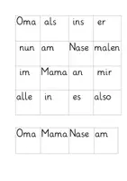 Vorschau - Spiele - Bingo Wörter 1 - Seite 1