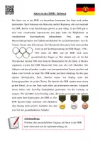 Vorschau - Arbeitsblätter - Stellung des Sports in der "DDR" Jg. 10+11 - Deckblatt