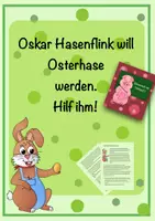 Vorschau - Arbeitsblätter - Osterwerkstatt Mathe: Oskar Hasenflink will Osterhase werden - Deckblatt