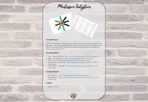 Vorschau - Arbeitsblätter - Montessori Satzstern - Seite 1