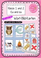 Vorschau - Bildkarten - Buchstabeneinführung Eu und eu - Bild-Wortkarten (1. Klasse) - Deckblatt
