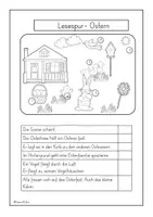 Vorschau - Arbeitsblätter - Mini- Lesespuren- Ostern - Seite 1