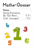 Vorschau - Arbeitsblätter - 5 Dossiers kleines 1x1 - 1. Teil - bis 12er Reihe - Deckblatt