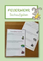 Vorschau - Arbeitsblätter - Sachaufgaben FEUERWEHR - Deckblatt