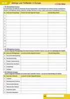 Vorschau - Arbeitsblätter - Gebirge und Tiefländer in Europa - Deckblatt