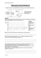 Vorschau - Arbeitsblätter - Vorlage für Schülerversuche z. Th. Arbeiten mit dem Oszilloskop 2 - Deckblatt