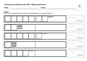Vorschau - Arbeitsblätter - Mengen erfassen / bestimmen 4 (Zahlenraum bis 1000) - Seite 2
