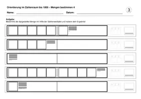 Vorschau - Arbeitsblätter - Mengen erfassen / bestimmen 4 (Zahlenraum bis 1000) - Seite 3