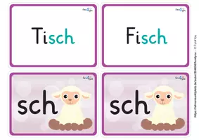 Vorschau - Spiele - s, sp, st oder sch? - Lese-Lege-Spiel #Homeschooling - Seite 1