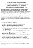 Vorschau - Anderer Materialtyp - Lesetraining-Adventskalender in Vereinfachter Ausgangsschrift als Kopiervorlage - Kurzgeschichte und Ausmalsterne - Seite 1