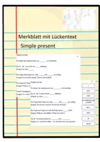Vorschau - Arbeitsblätter - Merkblatt zum "simple present" - Deckblatt