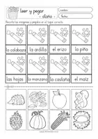 Vorschau - Arbeitsblätter - Otoño (Herbst) Spanisch Arbeitsblätter (leer y pegar) - Seite 3