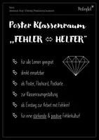 Vorschau - Poster - Poster Klassenraum Fehler sind Helfer! Motivation Fehlerkultur - Deckblatt