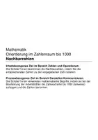 Vorschau - Arbeitsblätter - Nachbarzahlen (Zahlenraum bis 1000) - Seite 1