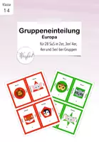 Vorschau - Anderer Materialtyp - Gruppeneinteilung für 28 SuS (Europa-Version) - Deckblatt