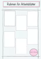 Vorschau - selbst erstellte Cliparts/Grafiken - Rahmen für Arbeitsblätter im png-Format - Deckblatt