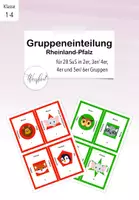 Vorschau - Anderer Materialtyp - Gruppeneinteilung Rheinland-Pfalz-Version für 18, 24 und 28 SuS - Seite 1