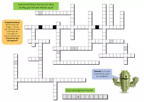 Vorschau - Arbeitsblätter - Kreuzworträtsel Wüste Trockenräume Erdkunde Landschaftszonen Klasse 7 8 - Deckblatt