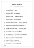 Vorschau - Arbeitsblätter - Adjektive mit Präposition C1 (mit Lösung) - Deckblatt