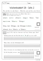 Vorschau - Arbeitsblätter - Wochen-Leseblatt 18 - Sch und sch - Frohes Lernen in Grundschrift - Seite 3