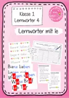 Vorschau - Arbeitsblätter - Lernwörter üben - Lernwörter 04 - ie (Frohes Lernen) - Deckblatt