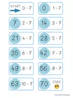 Vorschau - Arbeitsblätter - Domino Einmaleins 7er Reihe - Malreihen von 7 - Seite 1