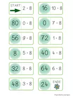 Vorschau - Arbeitsblätter - Domino Einmaleins 8er Reihe - Malreihen von 8 - Seite 3
