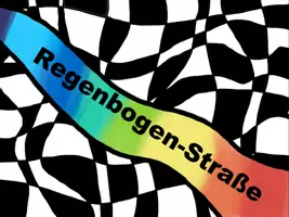Vorschau - Stundenentwürfe - KUNST Schritt für Schritt: Op-Art Regenbogen-Straße (Deckfarben/Filzstifte) - Deckblatt