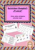 Vorschau - Arbeitsblätter - Buchstaben Übungsheft Pf und pf Klasse 1 - Deckblatt