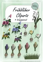 Vorschau - selbst erstellte Cliparts/Grafiken - Frühblüher Cliparts SET (privat & kommerziell) - Deckblatt