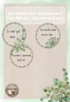 Vorschau - Mal- und Bastelvorlagen - Feedback-/ Rückmeldungs-/ Reflexionskarten (Eukalyptus) - Deckblatt
