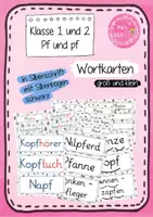 Vorschau - Bildkarten - Buchstabeneinführung Pf und pf - Wortkarten (1. Klasse) - Deckblatt