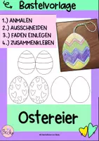Vorschau - Mal- und Bastelvorlagen - Malvorlage Ostereier I Bastelvorlage Ostern - Deckblatt