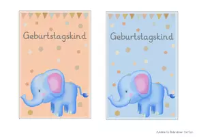 Vorschau - Fördermaterial/Inklusion - Elefantenklasse Geburtstagsschilder - Seite 2