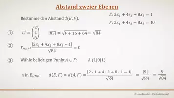 Vorschau - Präsentationen/Tafelbilder - Tafelbilder - Abstand: parallele Geraden & parallele Ebenen - Seite 1