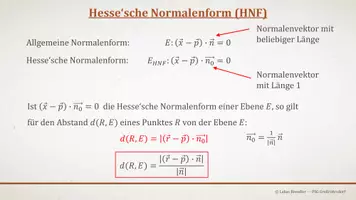 Vorschau - Präsentationen/Tafelbilder - Tafelbilder - Abstand: Punkt - Ebene über Hesse'sche Normalenform - Seite 2