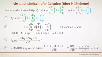 Vorschau - Präsentationen/Tafelbilder - Tafelbilder - Abstand: windschiefe Geraden über Hilfsebene - Seite 2
