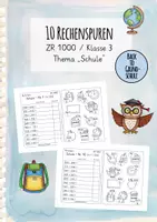 Vorschau - Arbeitsblätter - Rechenspuren - Thema Schule - ZR 1000 (Kl. 3) - Deckblatt