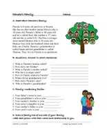 Vorschau - Arbeitsblätter - Family Reading and Worksheet in English: Englisch Lernen - Deckblatt
