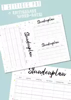 Vorschau - Mal- und Bastelvorlagen - Stundenplan // PDF // Word-Datei - Deckblatt