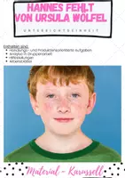Vorschau - Unterrichtsreihen - Hannes fehlt - Produktiver Umgang und Analyse - Deckblatt