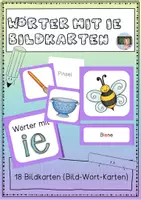Vorschau - Bildkarten - Wörter mit ie - Bildkarten/Wortkarten - Deckblatt