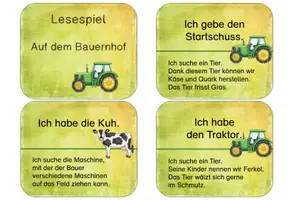Vorschau - Spiele - Auf dem Bauernhof - ein Lesespiel - Seite 1