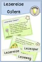 Vorschau - Arbeitsblätter - Leseweg Lesereise Lesespur Ostern - Deckblatt