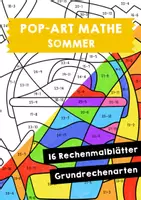 Vorschau - Mal- und Bastelvorlagen - Pop-Art – Mathe: Sommer Arbeitsblätter - Deckblatt