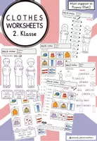 Vorschau - Arbeitsblätter - Clothes (2. Klasse): Worksheets / Arbeitsblätter - Deckblatt