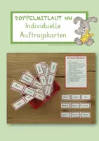 Vorschau - Fördermaterial/Inklusion - Doppelmitlaut nn - individuelle Auftragskarte & Wörter - Deckblatt
