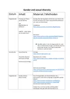 Vorschau - Stundenentwürfe - Unterrichtsreihe Sexual Diversity and Gender - Deckblatt