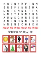 Vorschau - Fördermaterial/Inklusion - Doppelmitlaut nn - Schachtelwörter - Seite 1